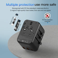 20 Watt Universal Travel Adapter with USB & Type-C PD Fast Charging