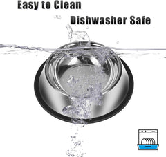 PCA-12 Stainless Steel Pet Bowls with Non-Slip Base