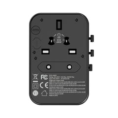65 Watt Universal Travel Adapter with USB & Type-C PD Fast Charging