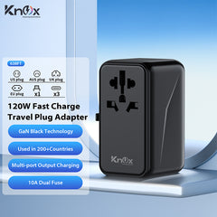 120 Watt Universal Travel Adapter with USB & Type-C PD Fast Charging