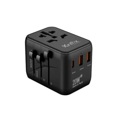 20 Watt Universal Travel Adapter with USB & Type-C PD Fast Charging