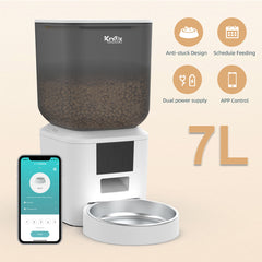 QQ023 Smart Single Bowl Automatic Pet Feeder 7L