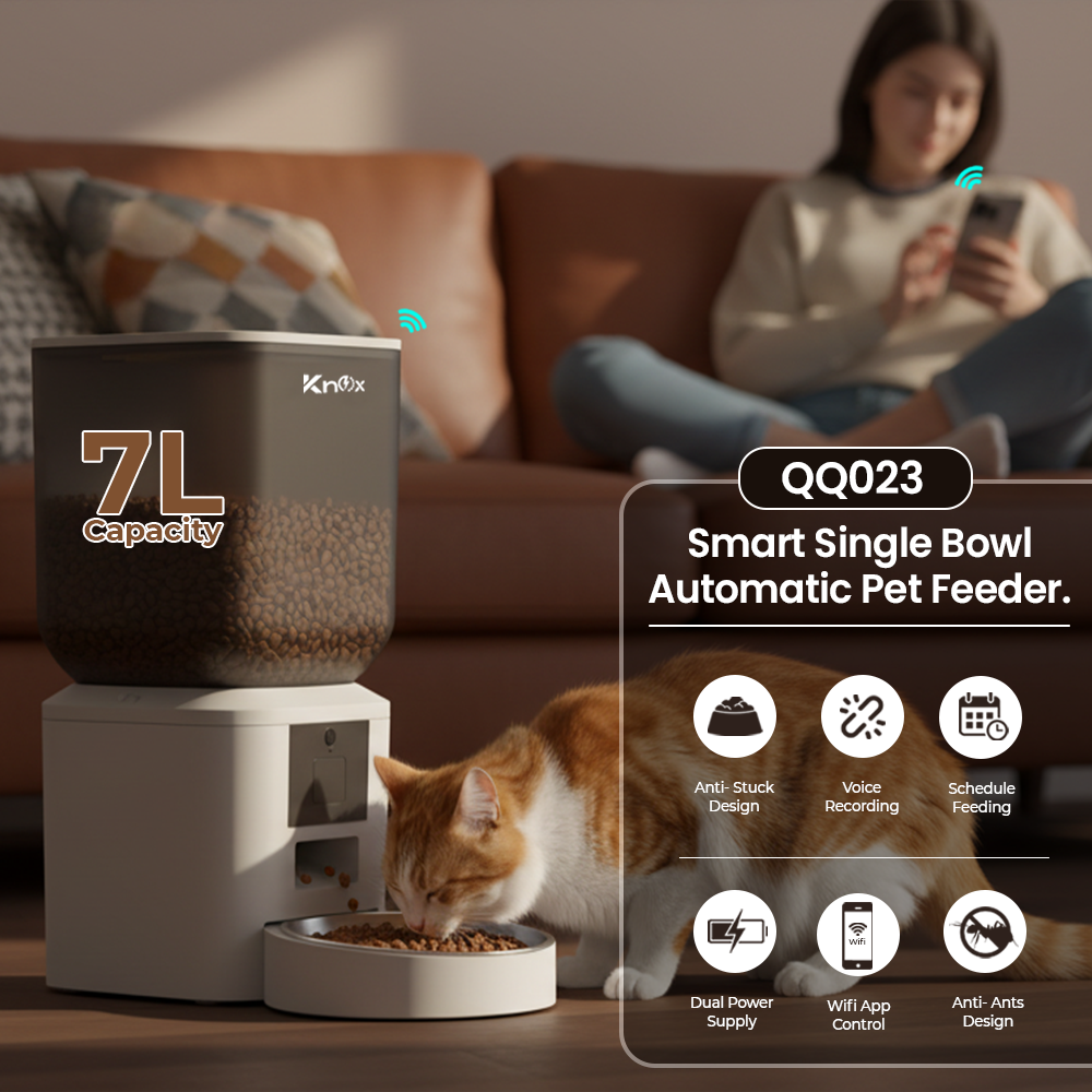 QQ023 Smart Single Bowl Automatic Pet Feeder 7L