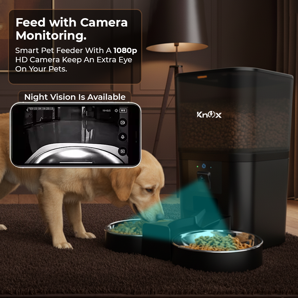 QQ009 Smart Dual Bowl Automatic Pet Feeder 6L