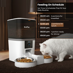 QQ009 Smart Dual Bowl Automatic Pet Feeder 6L