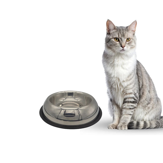 PCA-12 Stainless Steel Pet Bowls with Non-Slip Base