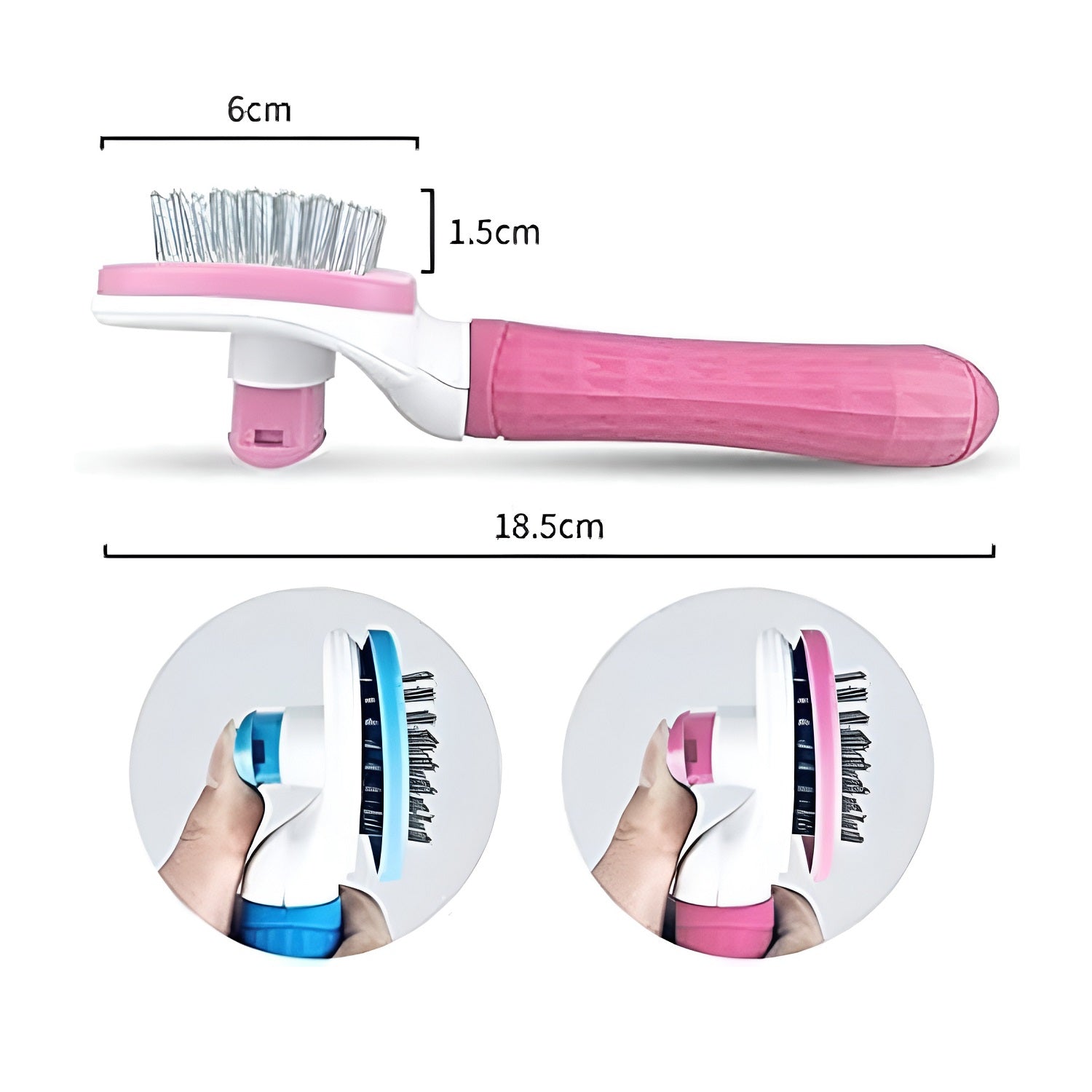 PCA-08 Pet Self-Cleaning Brush, Shedding & Grooming Tool for Loose Hair