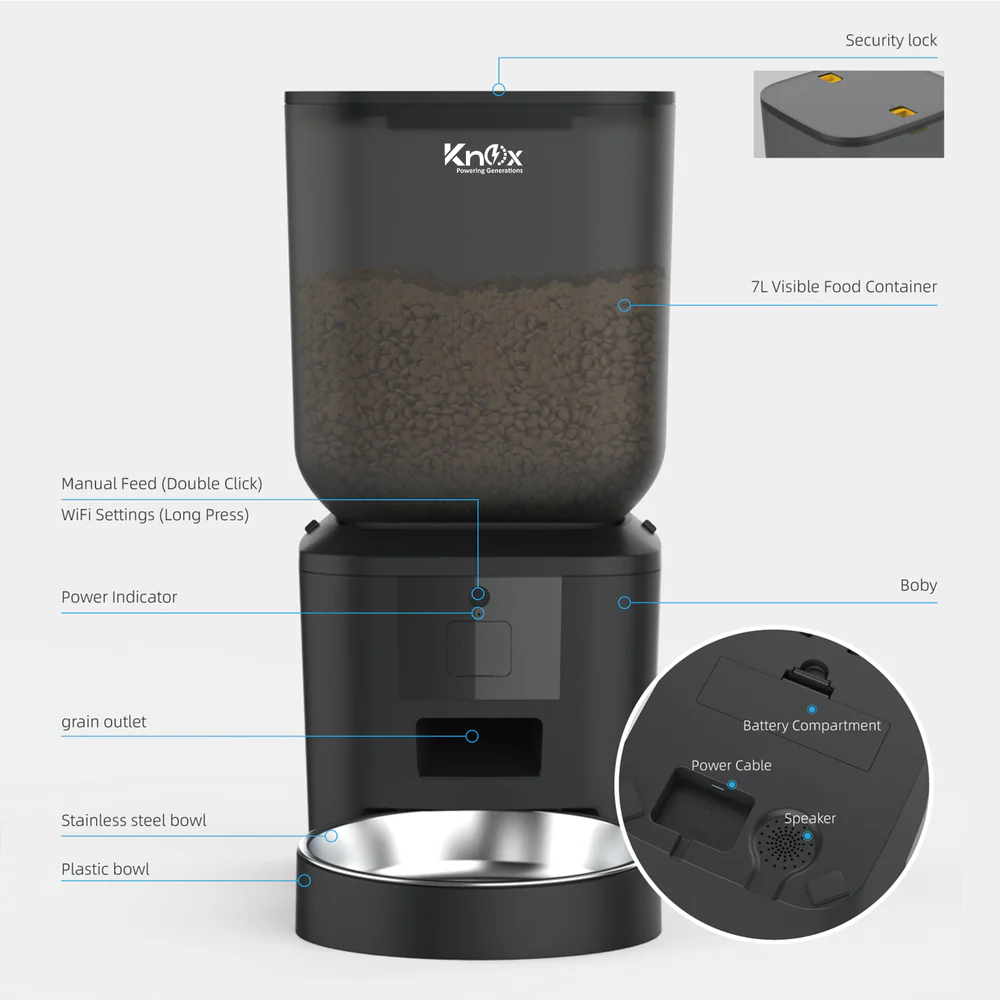 QQ023 Smart Single Bowl Automatic Pet Feeder 7L