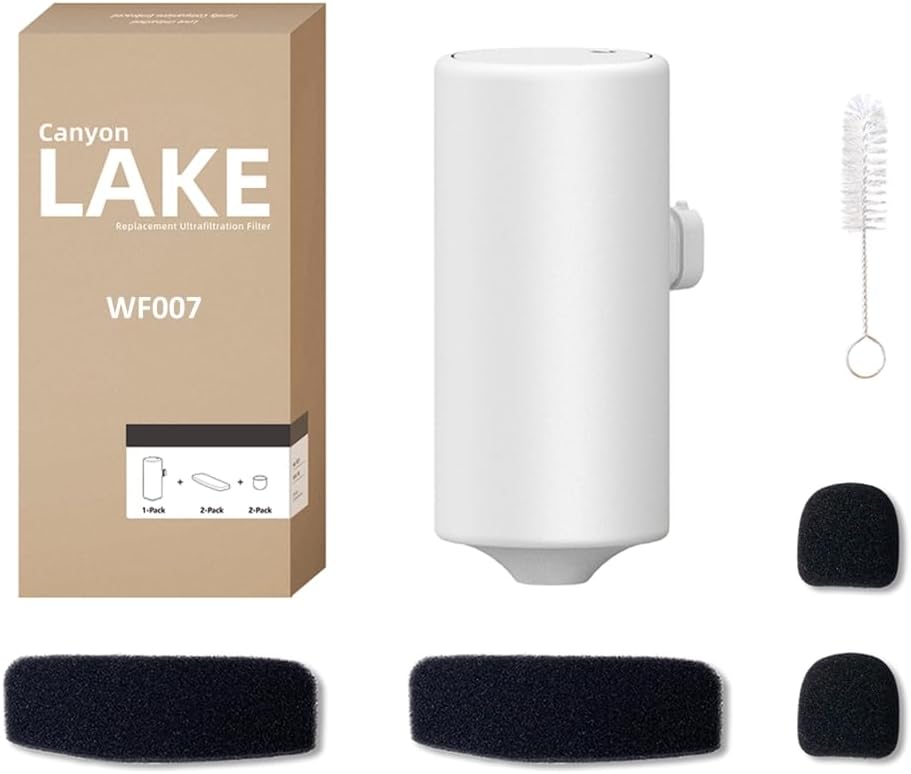 WF007 Knox Pet Fountain Filter Pack – 1 Super Filter, 4 Sponge Filters & Steel Brush (2-Pack)