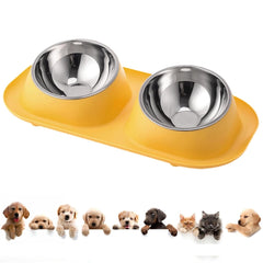 PCA-10 Pet Stainless Steel Food and Water Bowl Set with Non-Slip Base