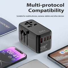 120 Watt Universal Travel Adapter with USB & Type-C PD Fast Charging