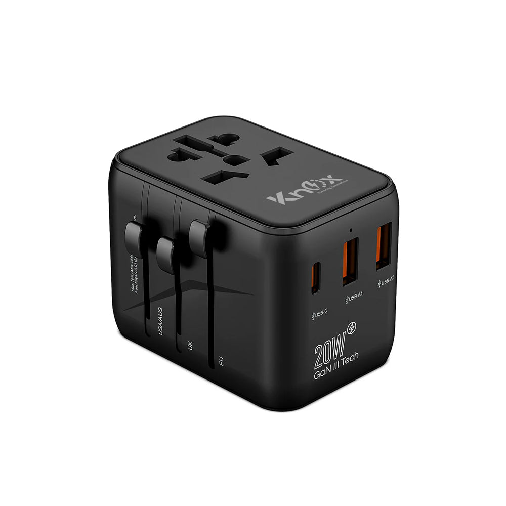 20 Watt Universal Travel Adapter with USB & Type-C PD Fast Charging
