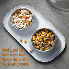 PCA-10 Pet Stainless Steel Food and Water Bowl Set with Non-Slip Base