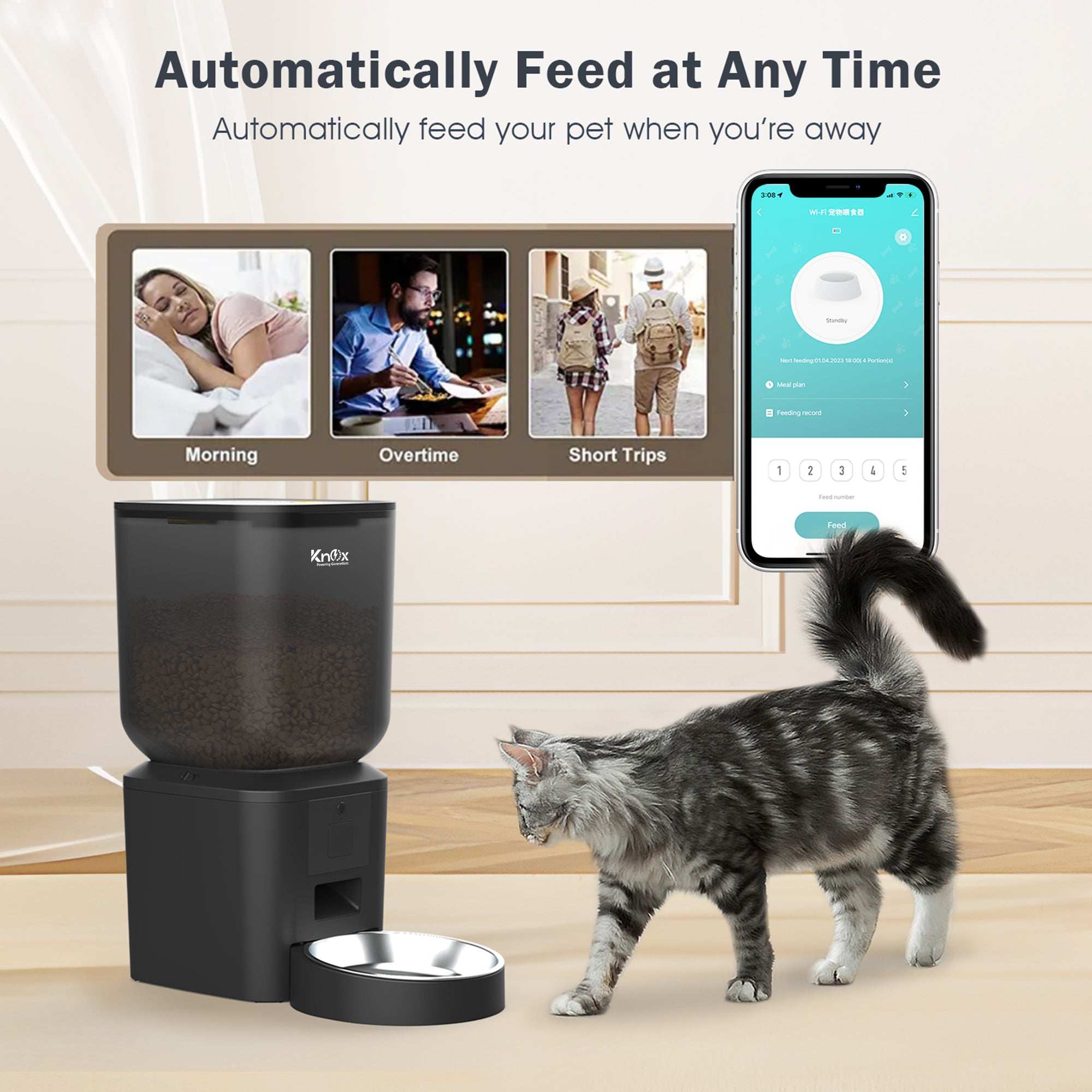 QQ023 Smart Single Bowl Automatic Pet Feeder 7L