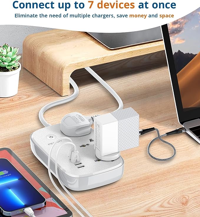 SCW3451 Smart WiFi Power Strip Extension Cord with Surge Protection